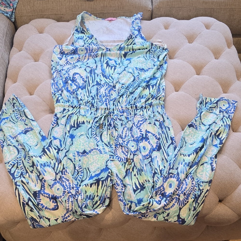 Lilly Pultizer Blue and Green One Piece